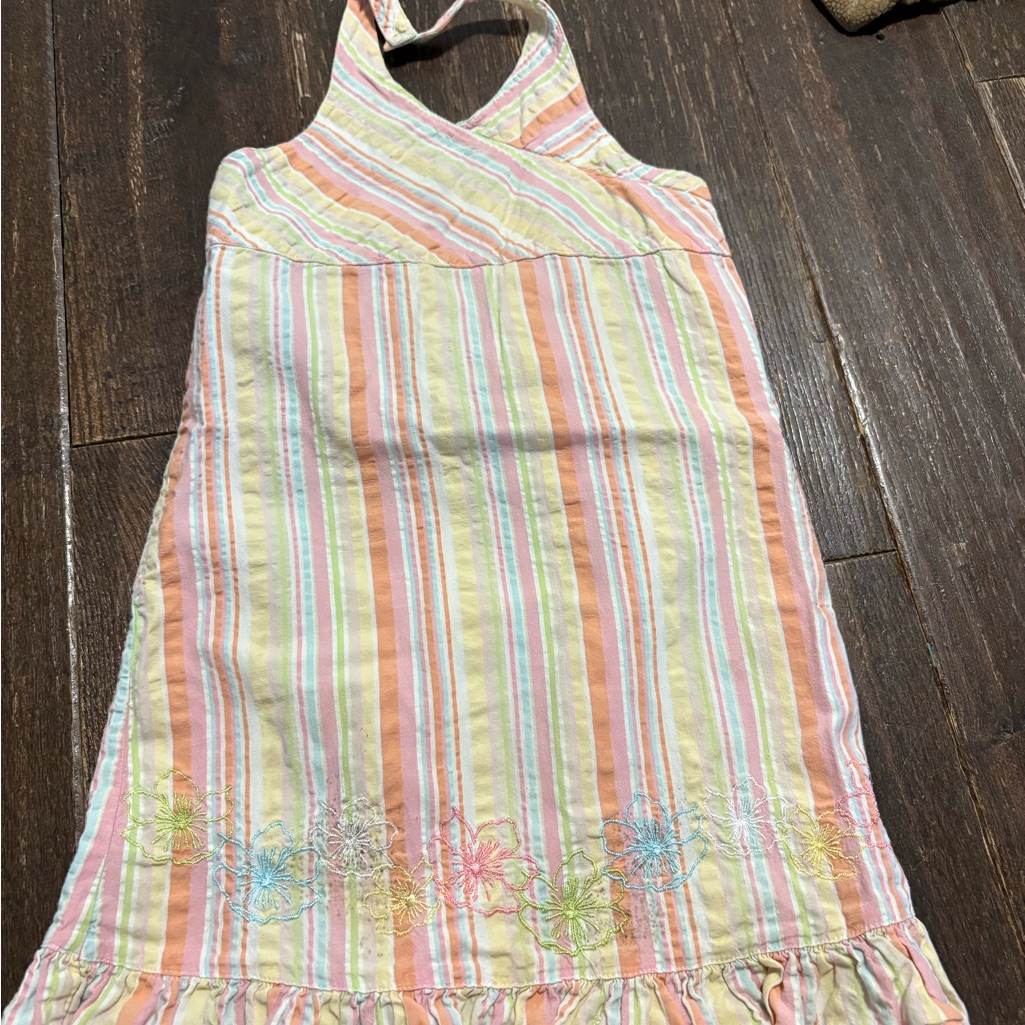 Pastel Striped Cotton Dress